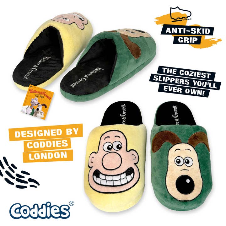 Coddies – wholesale Slippers – Unisex – Coddies Wallace & Gromit Slippers1