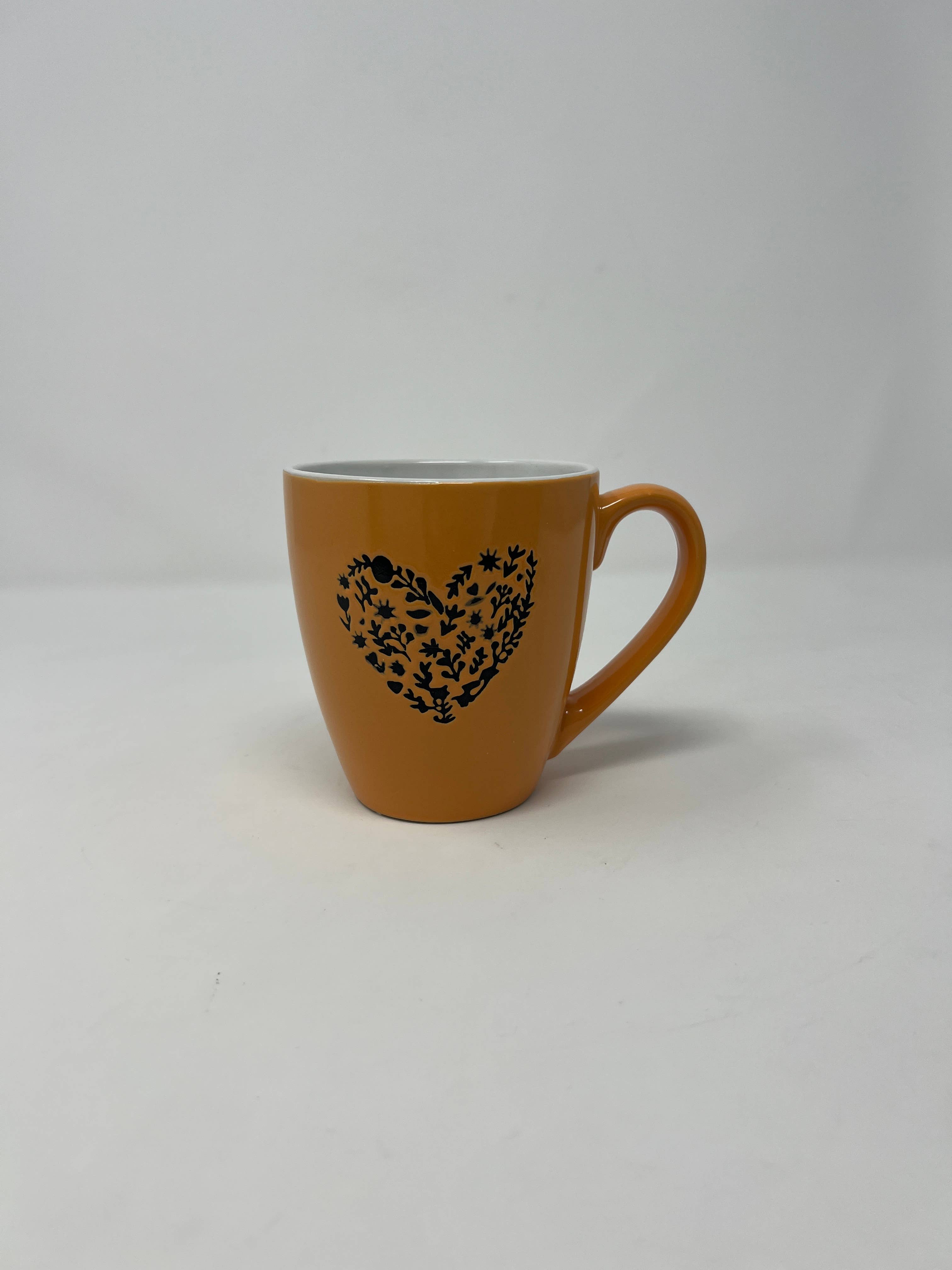 USA HomeMax - Wholesale Coffee Mug - 6" Ceramic Mug Heart Design Assorted Colors2