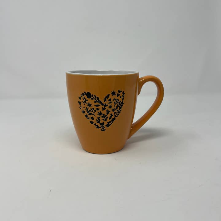 USA HomeMax - Wholesale Coffee Mug - 6" Ceramic Mug Heart Design Assorted Colors2