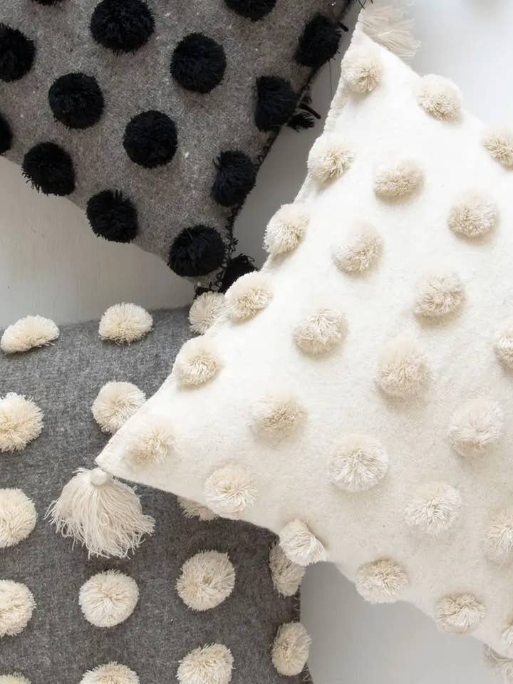 Ula Pom Pom Pillow for wholesale by Jitana
