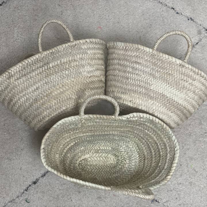 ProHandmadeDesign - Wholesale Beach Bag - NATURAL STRAW BASKET, small rose basket1
