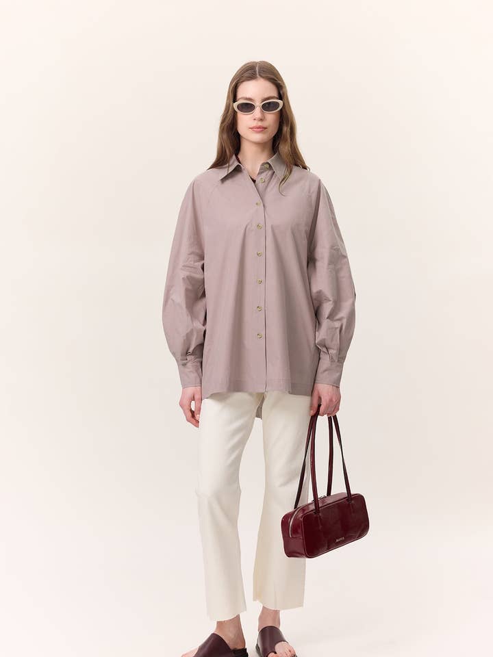 Wide Sleeve Shirt Lilac for wholesale by MANUKA