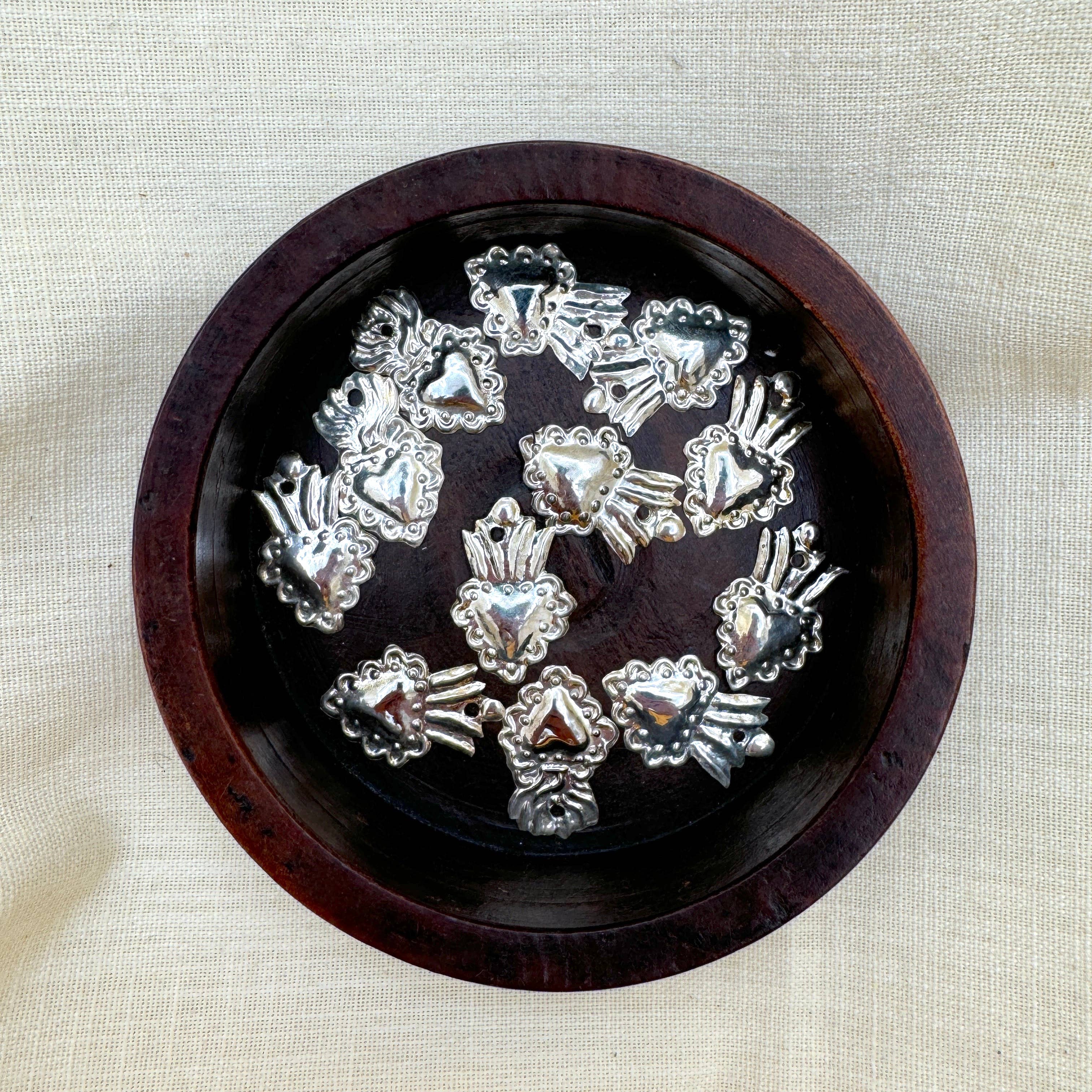 Tesoros Trading Company - Wholesale Ornament - XS Silver Plate Heart, Peru2