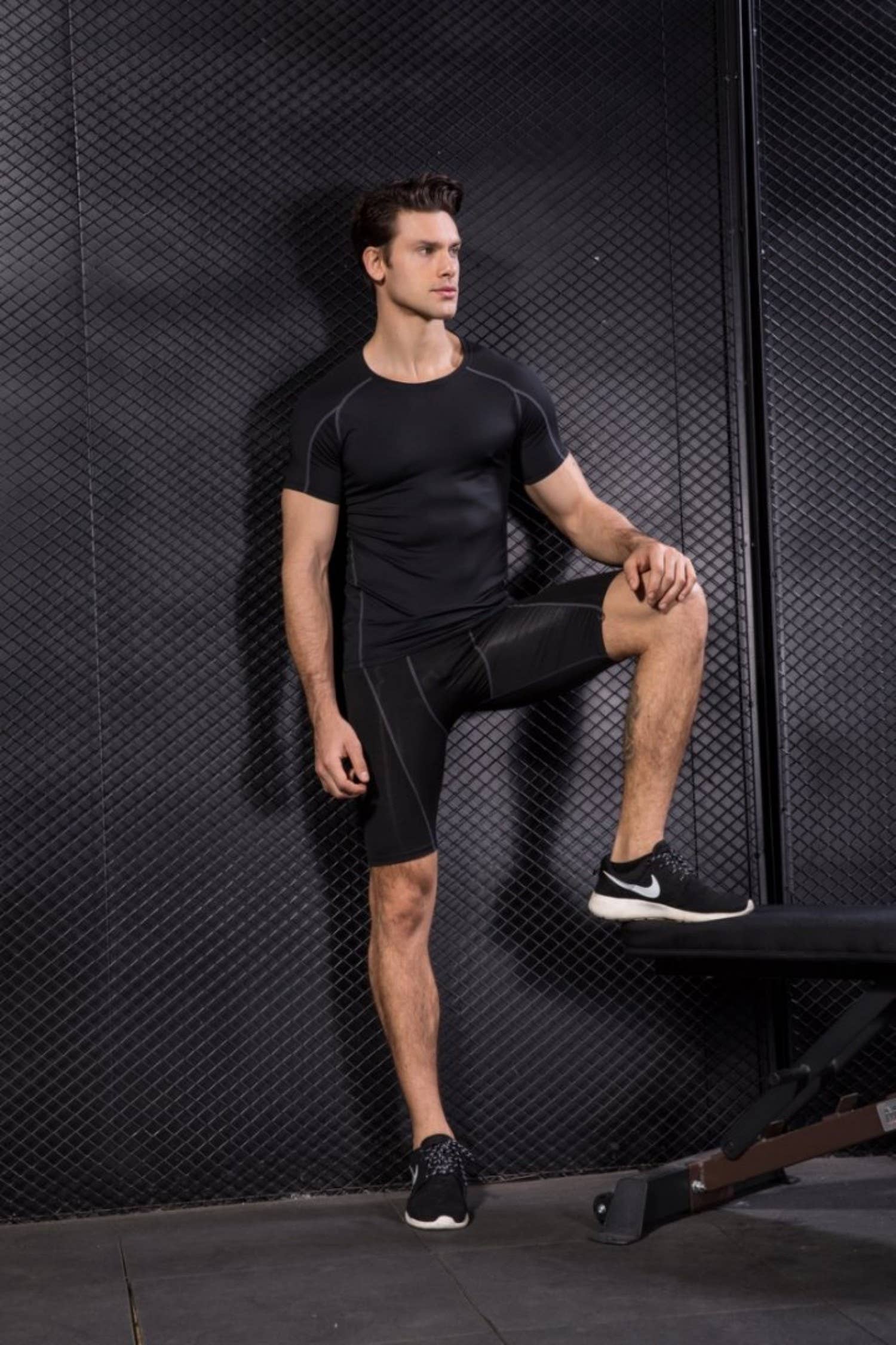 Active by Anna-Kaci - Wholesale Athletic Top - Men's - Men's Compression Short Sleeve Athletic T-Shirt3