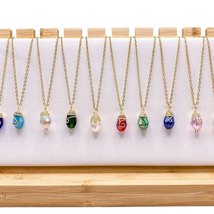 Alegria Accessories Inc. - Wholesale Pendant/Charm Necklace - Gold Birthstone necklace14