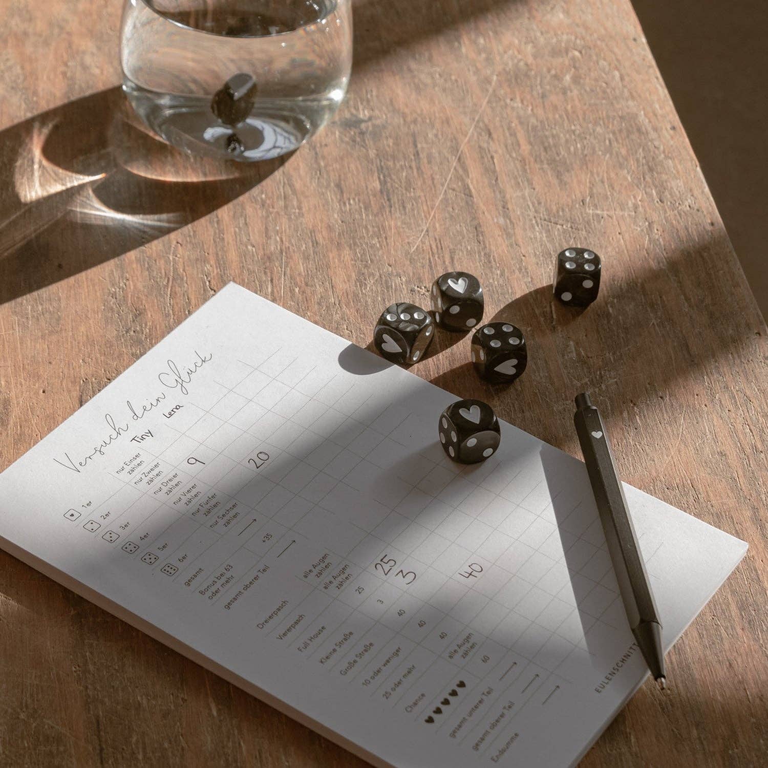 Eulenschnitt – wholesale Dice – Black dice set (VE = 8 sets)6