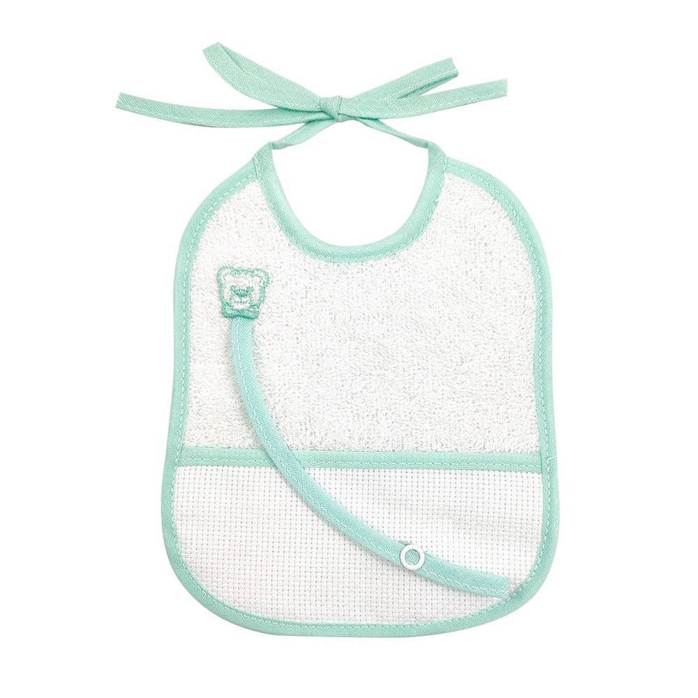 Almatex srl - Vendita all'ingrosso Bavaglino - Neonati - Bavetta ANIMALETTO cm.16x18 con tasca da ricamare3