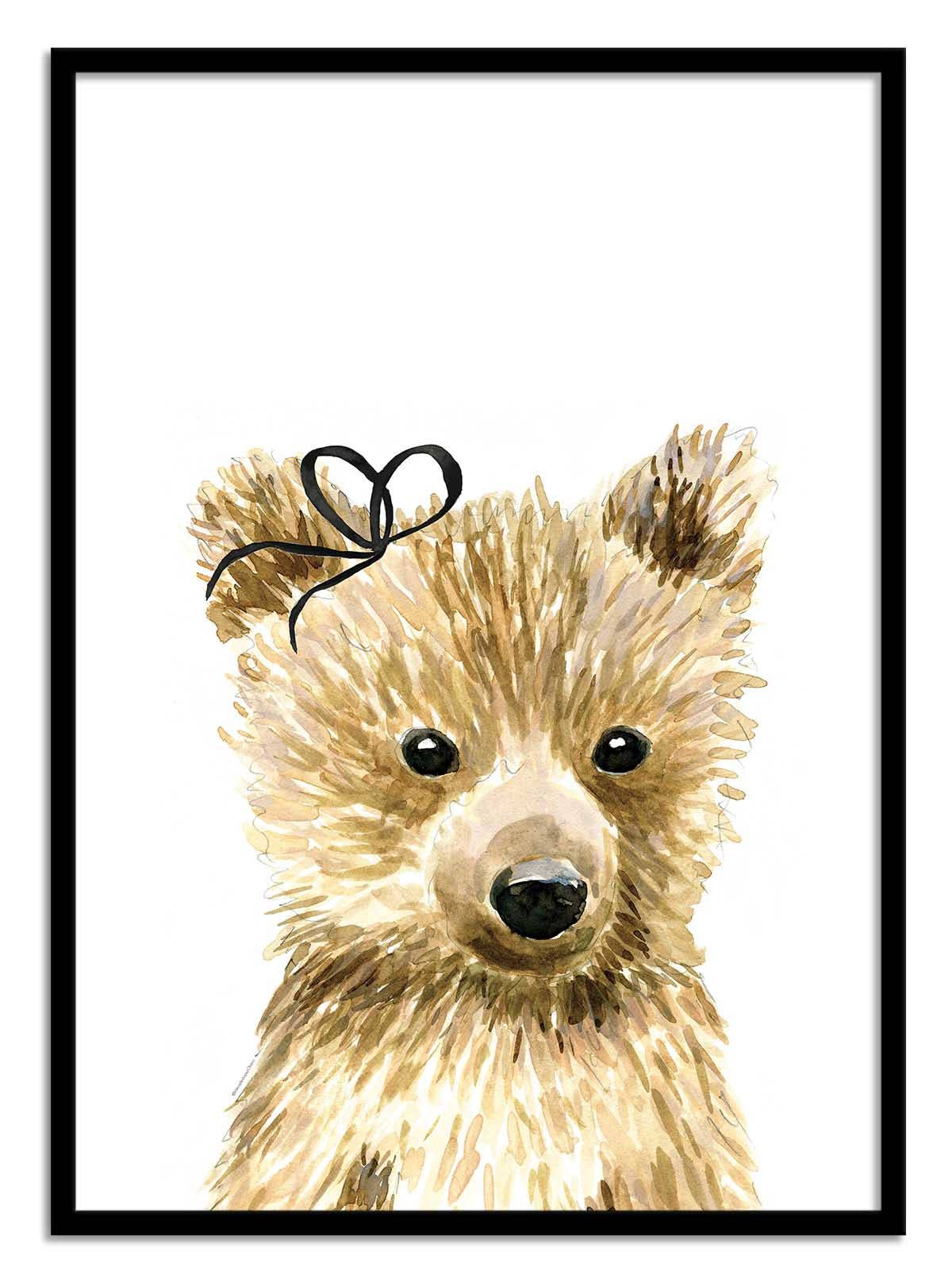Wall Editions - Wholesale Art Print - Art-Poster - Baby bear bow - Mercedes Lopez Charro1