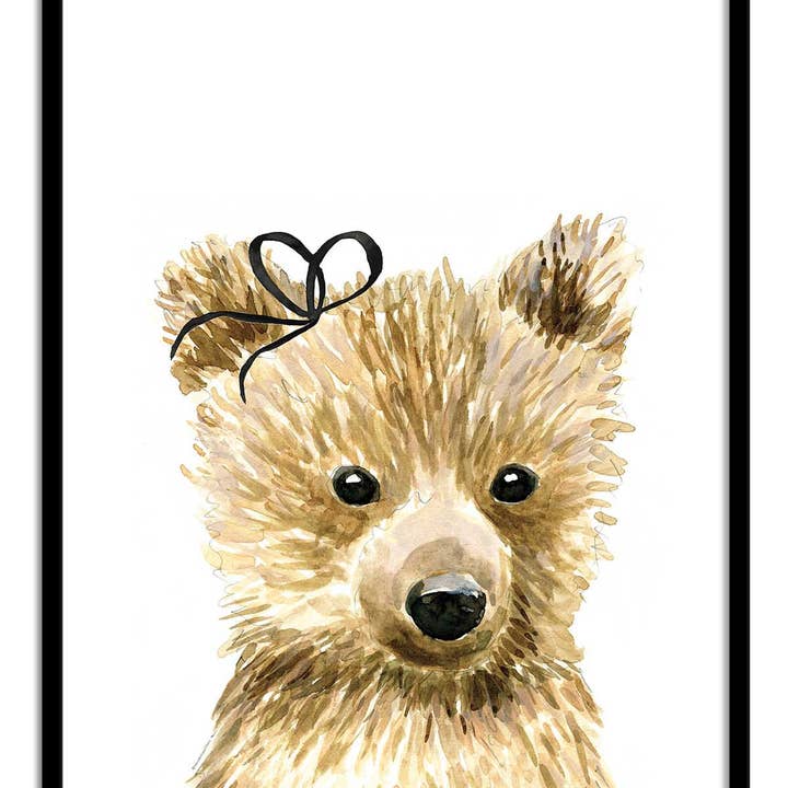 Wall Editions - Wholesale Art Print - Art-Poster - Baby bear bow - Mercedes Lopez Charro1