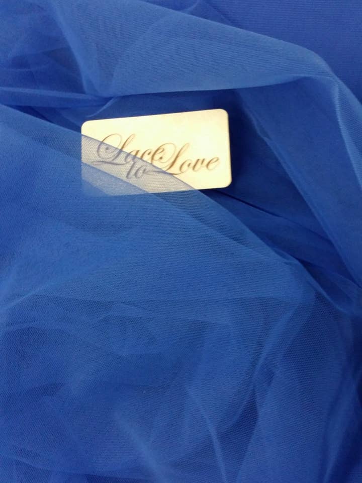 Diepblauwe tule stof, 155 cm breed voor wholesale door Lace To Love