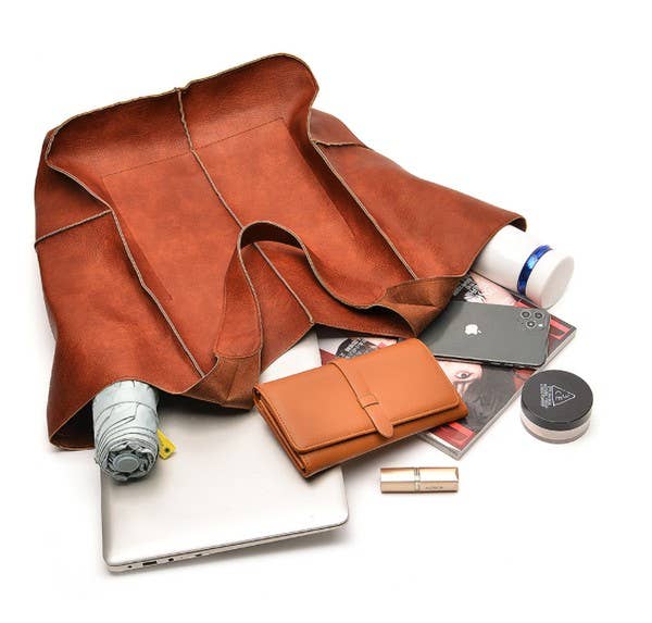 Little Trendy - Wholesale Shoulder Bag - Women's - Women's shoulder bag large capacity Soft PU leather handbag15