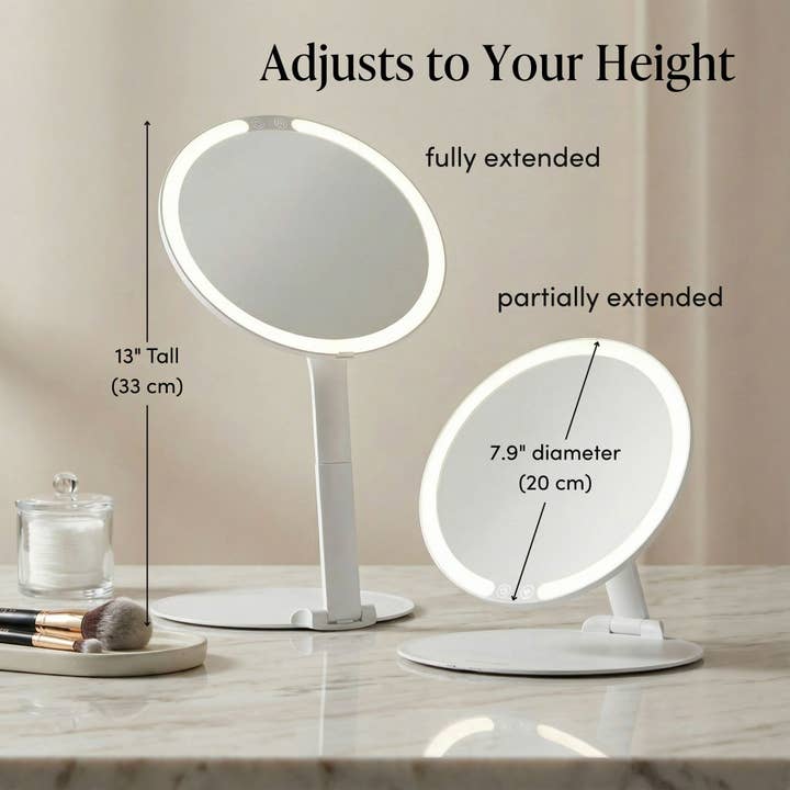 Fancii - Wholesale Compact Mirror - Abigail Rechargeable Travel Mirror with Light6