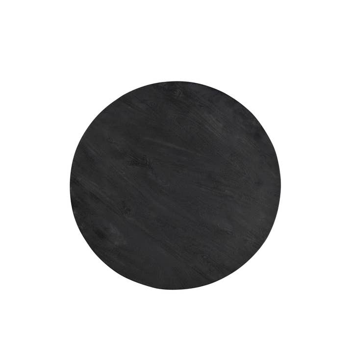 Timbergirl - Wholesale Coffee Table - Black Mango Wood Coffee Table With Gold Drum Base