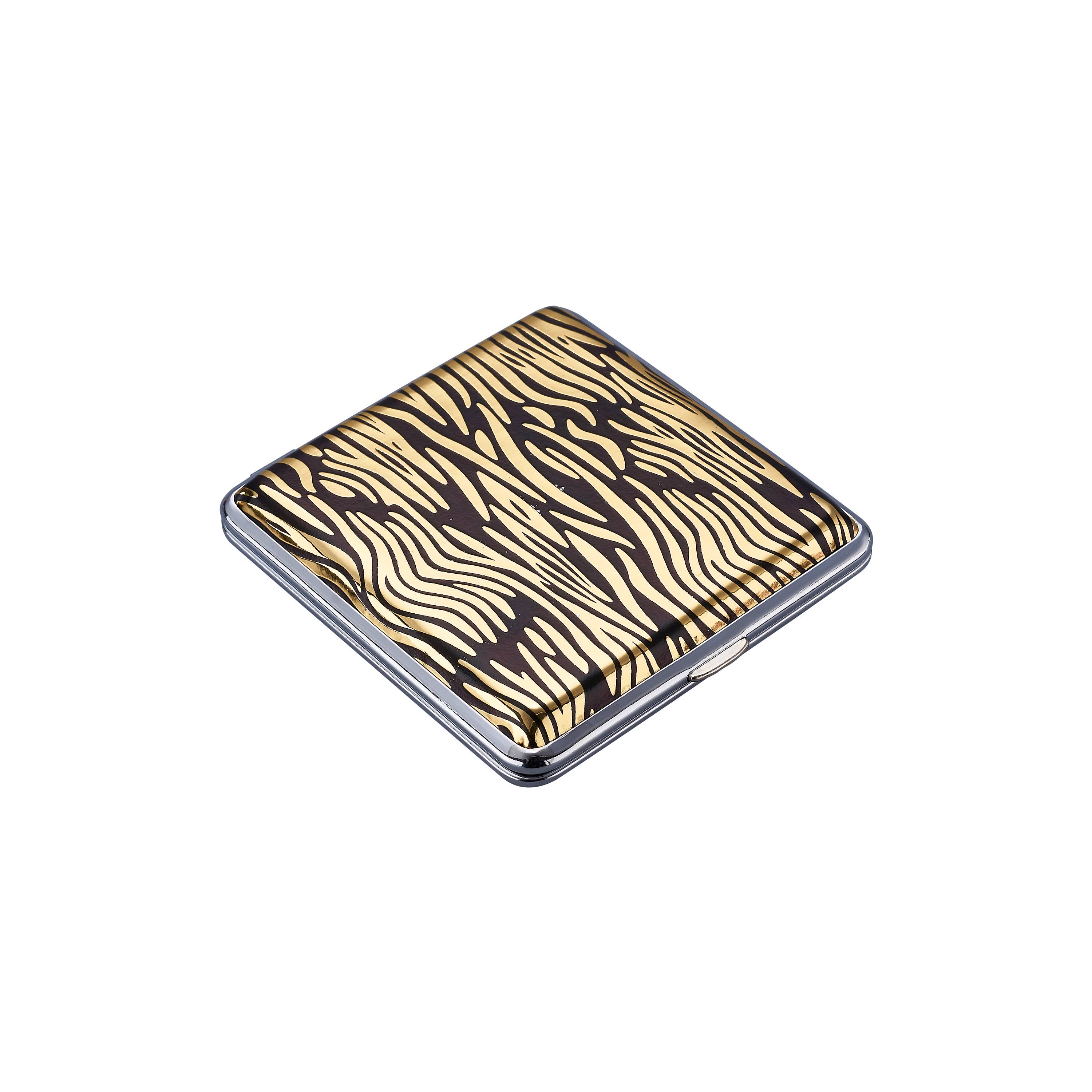 Champ by Polyflame - Wholesale Cigarette Case - CH METAL CIGARETTE CASE ZEBRA 20 PC DL126