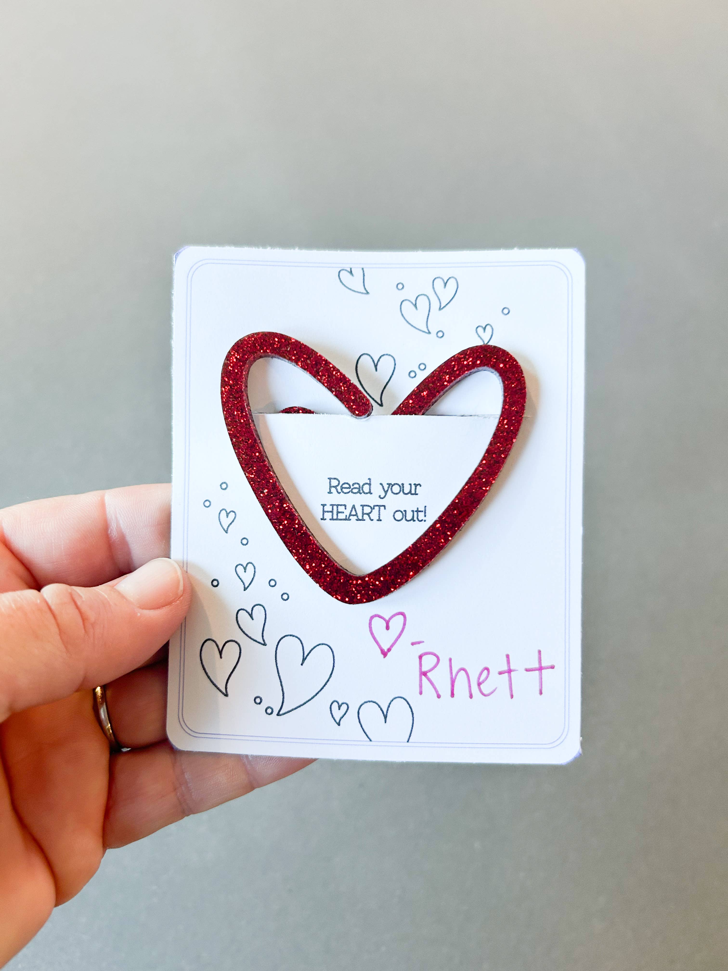 BB’s Shebang- Custom Gifts - Vente Marque-page - Signet de Saint-Valentin en forme de cœur3