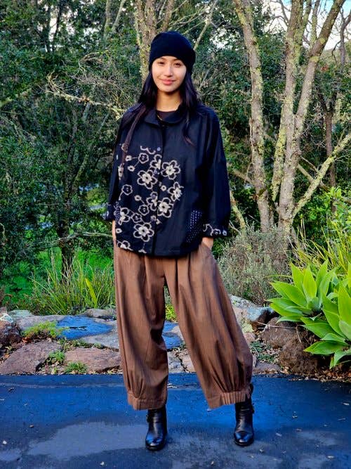 YAZA - Wholesale Pants - Men's - AR24-01 Bottom Gather Pants - Almond
