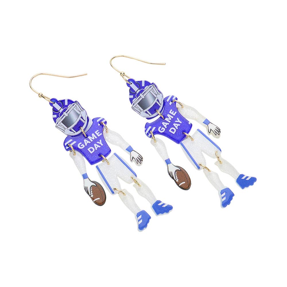 Sensibling Corp. – wholesale Dangle earrings – Resin GAME DAY Football Player Dangle Earrings11