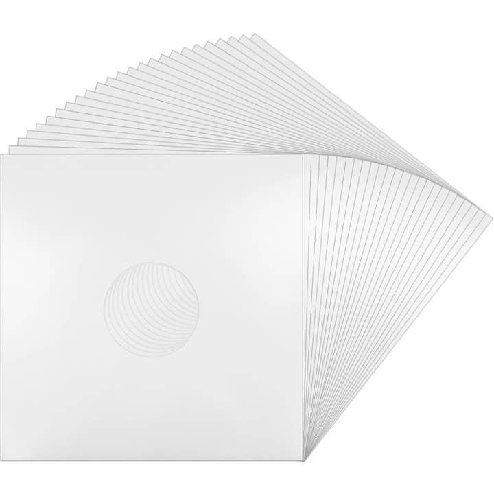 Square Deal Recordings & Supplies - Wholesale Craft Supplies - 12" White LP Vinyl Record Outer Jackets Covers with Hole4