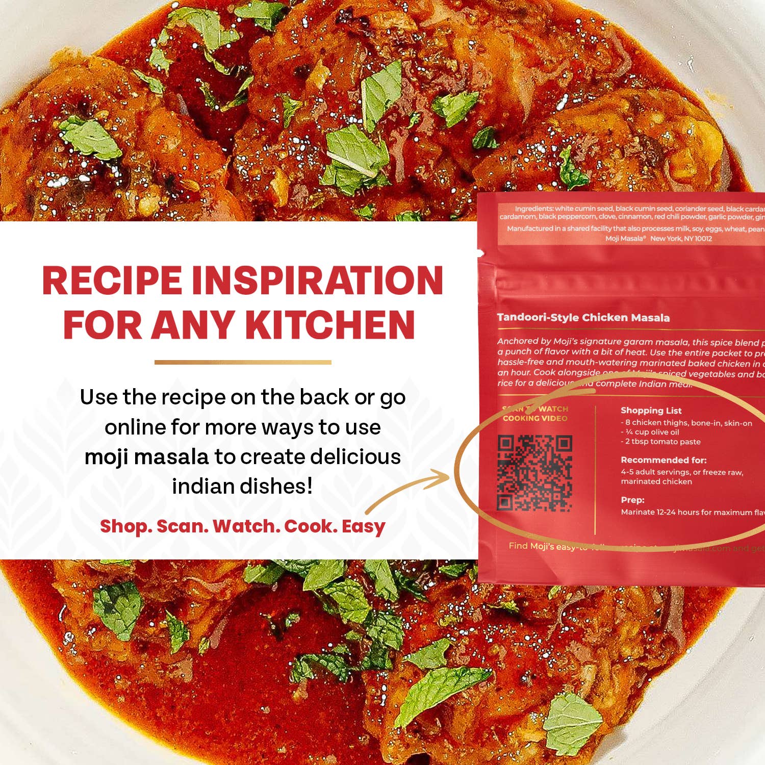 moji masala® Indian Spice Blends - Wholesale Dried Spice Mix - Tandoori-Style Chicken Masala Indian Spice Mix9