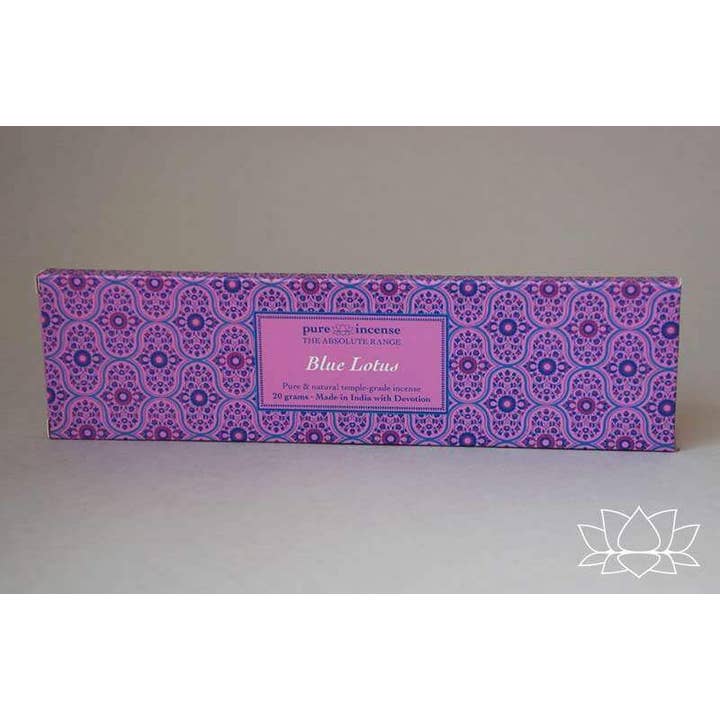 Absolute Blue Lotus Box 20 gram wierookstokjes cadeau voor wholesale door Pure Incense