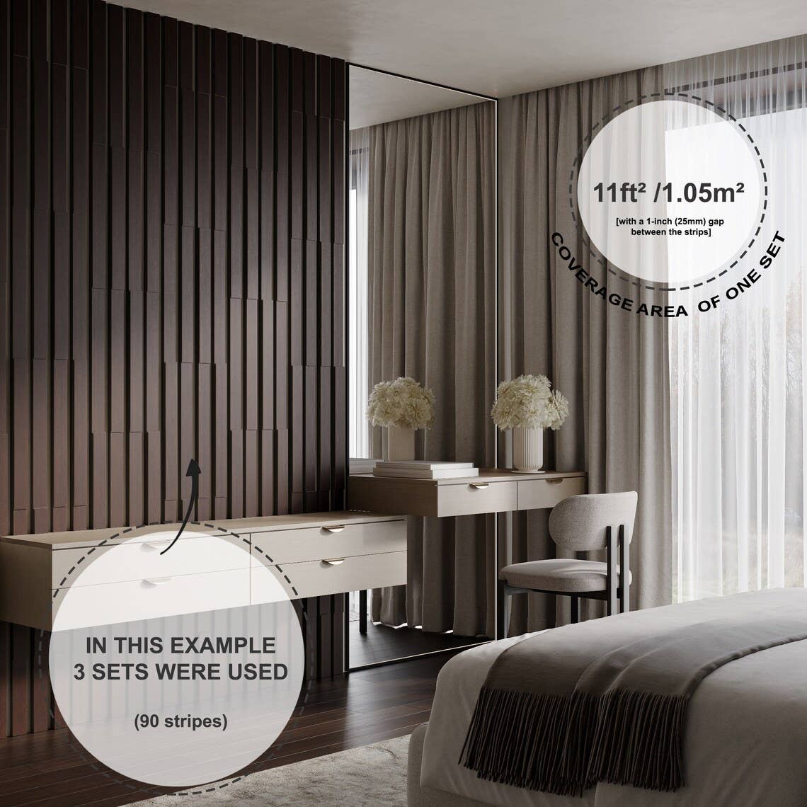 ATB-Sound sp. z o. o. - Wholesale Wall Accent - Acoustic Slat Wood Panels "Pluta-5" | 2" Strips | Wall Decor5