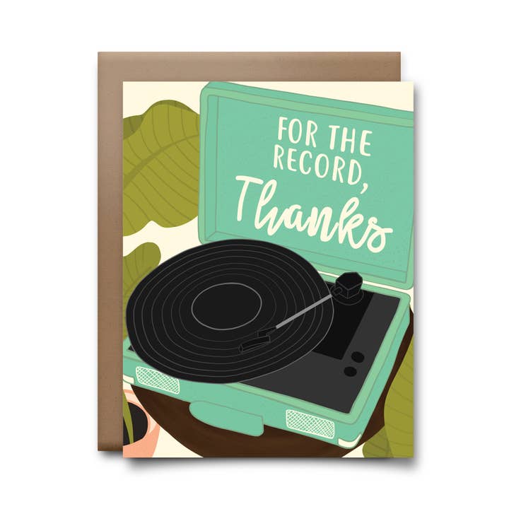 record thanks | greeting card for wholesale by Choke Shirt Company / Towne 9