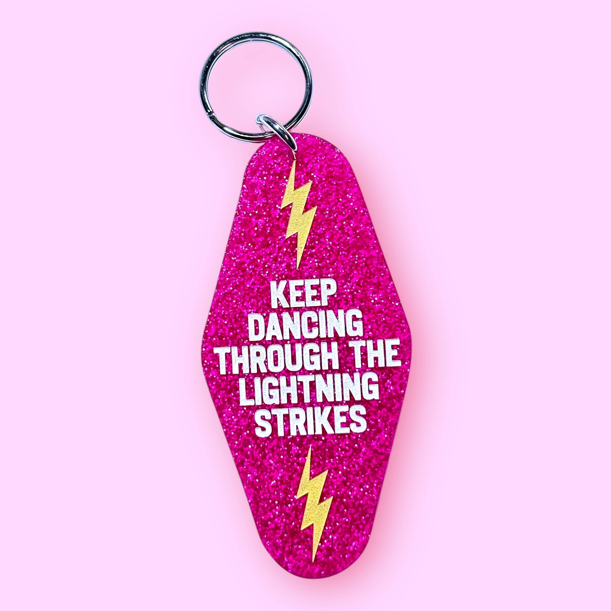 The Hissin' Kitten - Wholesale Keychain - Unisex - Keep Dancing Through The Lightning Strikes Keychain4