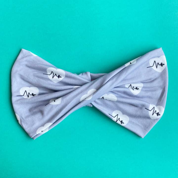 Wideband™ - électrocardiogramme gris pour la vente par Hello Headband