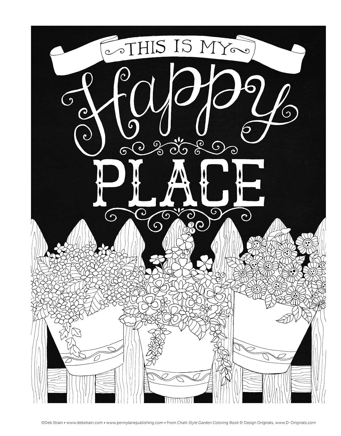 Fox Chapel Publishing - Wholesale Coloring Book - Adult - Chalk-Style Garden Coloring Book2