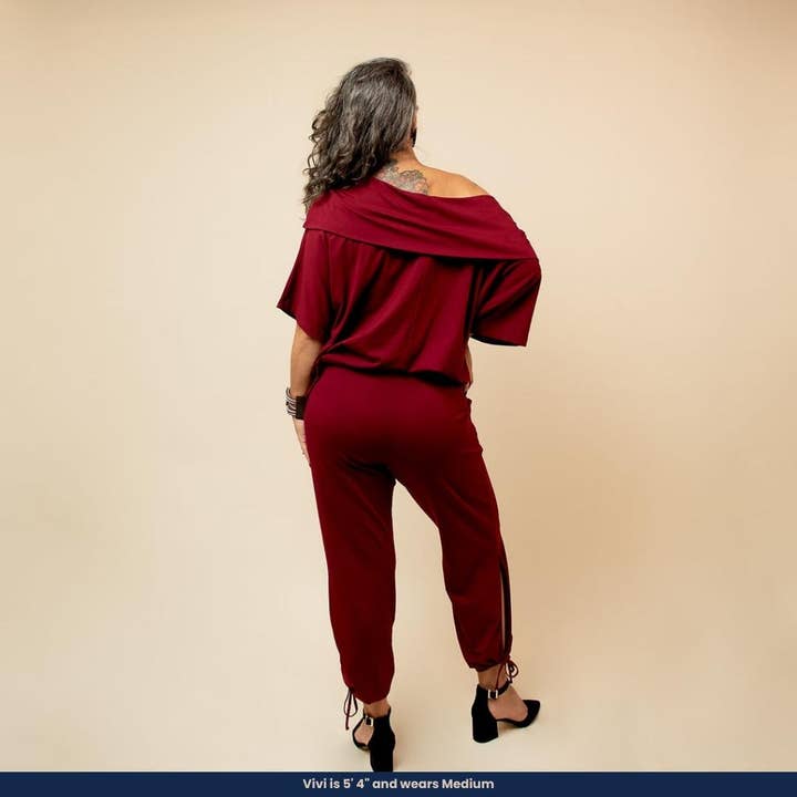 Ivory Alana - Blouse and Jogger Pants(Two-Piece Set) for wholesale on Faire