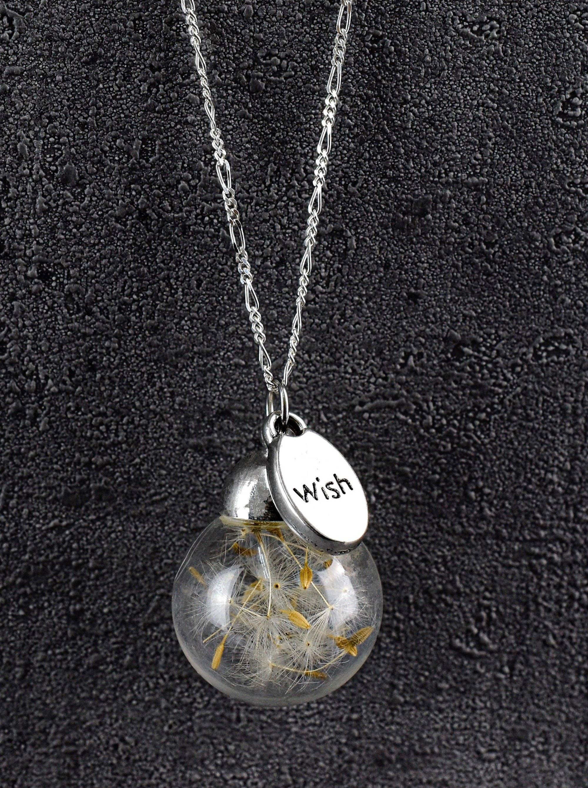 MadamLili - Wholesale Pendant/Charm Necklace - Dandelion Necklace 925 Sterling Silver Wish You Something Terrarium Jewellery — K925-1810