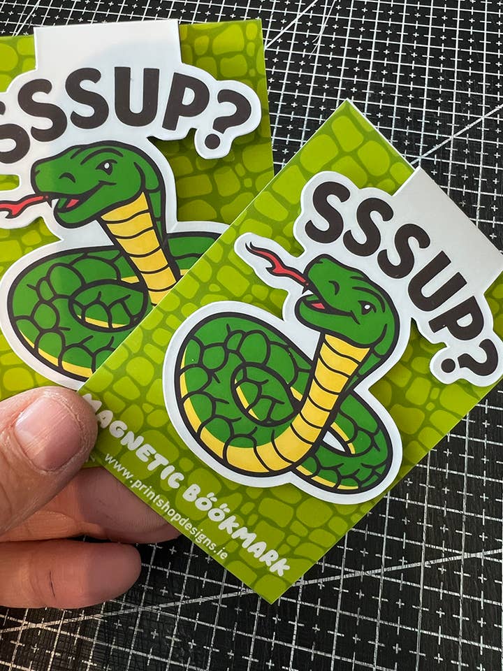 Sssup Snake Magnetic Bookmark for wholesale by Print Shop Designs