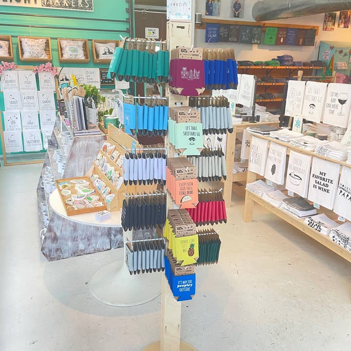 Moonlight Makers - Wholesale Retailer Display - Accessories - Wooden Spinner Display for Socks, Dish Towels, Merch