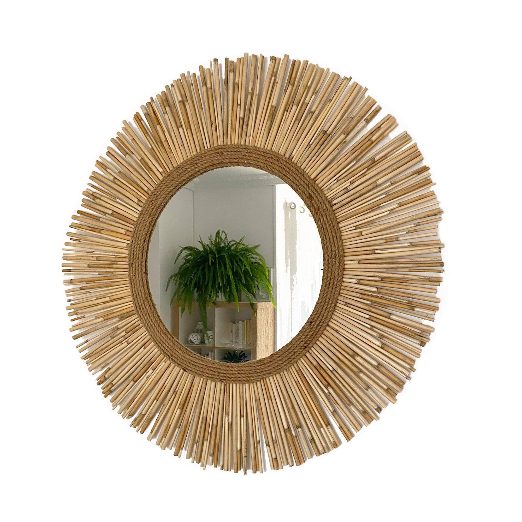 Geometrik Design - Wholesale Wall Stone - Decorative Bamboo Wall Mirror7