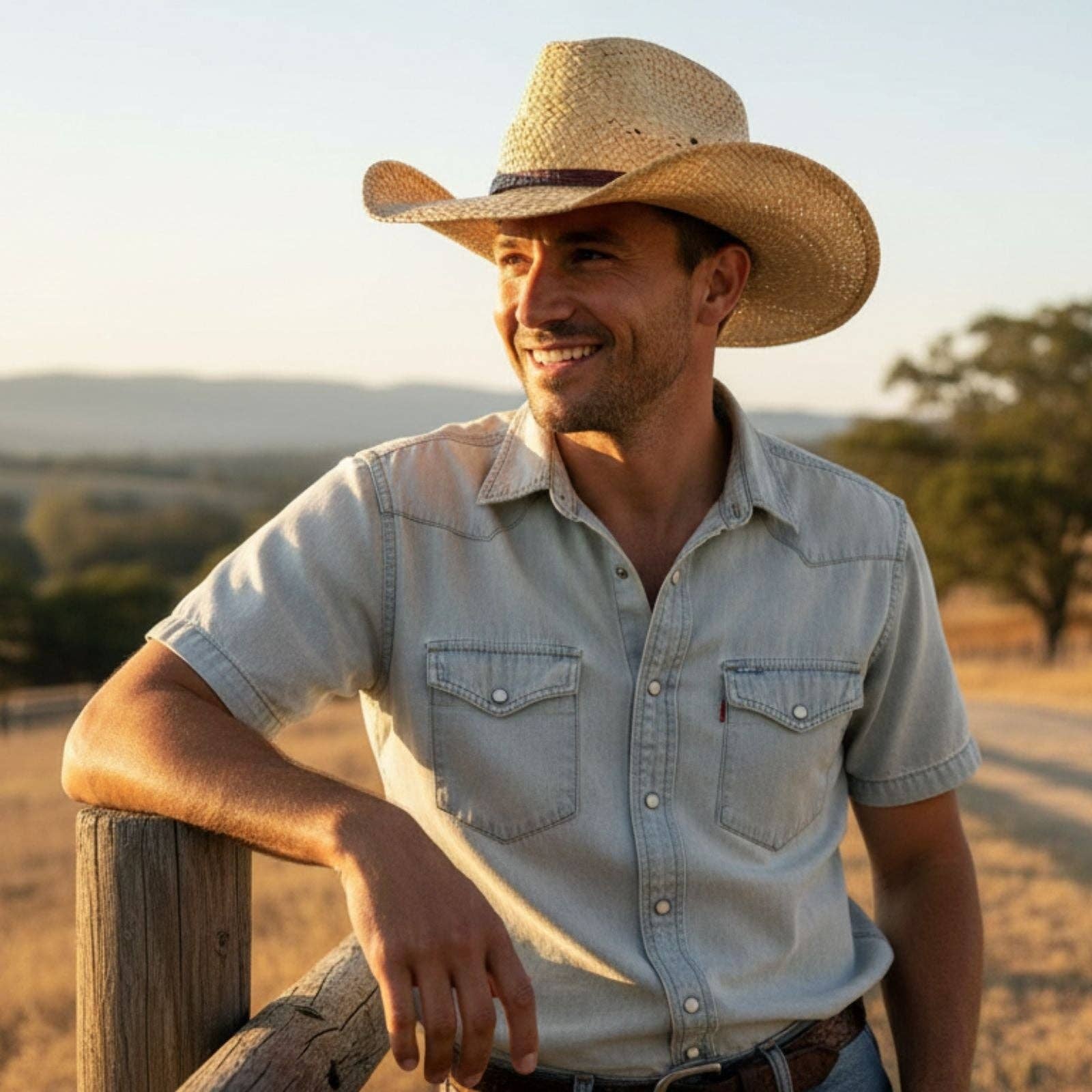 Natural Jacaru 1818F Straw Cowboy Hat with Croc Band for wholesale on Faire1