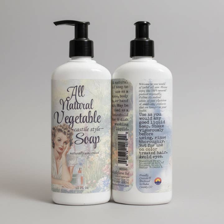 All Natural Vegetable Soap Liquid Castile-Style Soap | Plant-Based & Gentle for wholesale by Smittys Little Farm