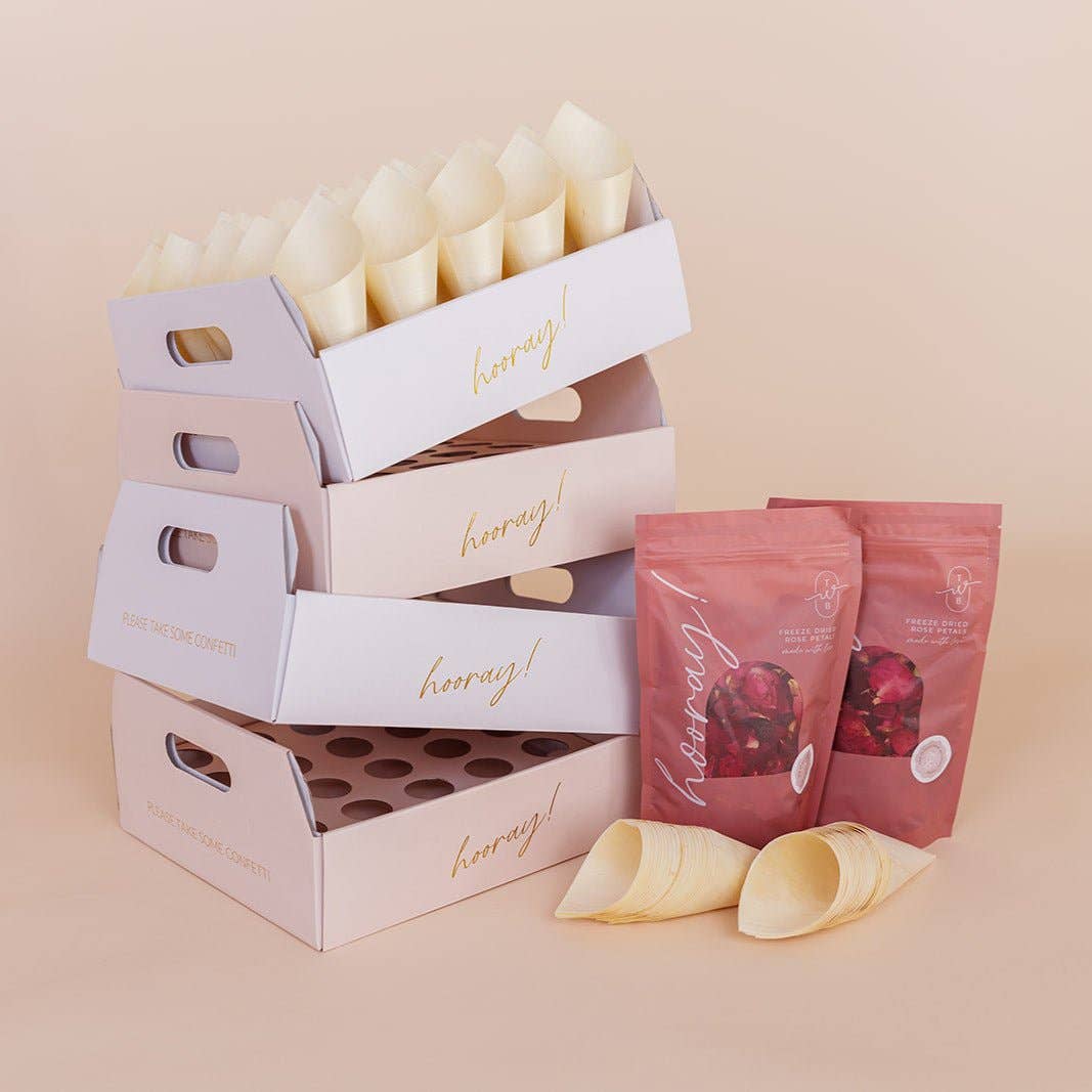 The Whole Bride - Wholesale Confetti - The Ultimate Rose Petal Bundle (petals, cones + trays)4
