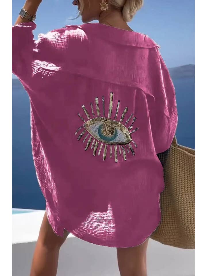Rosa Clothing - Wholesale Tunic - Women's - Summer Long-Sleeved Seaside Sunscreen Fashion Shirt
