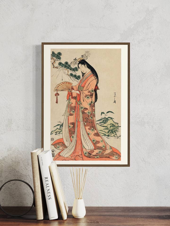 Sotoori Hime von Eishi Hosoda' Ukyio-e. A4, A3, A2 Wandkunst. Vintage-Wandkunstdruck. Japanische Kunst, japanische Drucke. Muttertagsgeschenk, Japan für den Großhandel von Gabrielle Dalsan