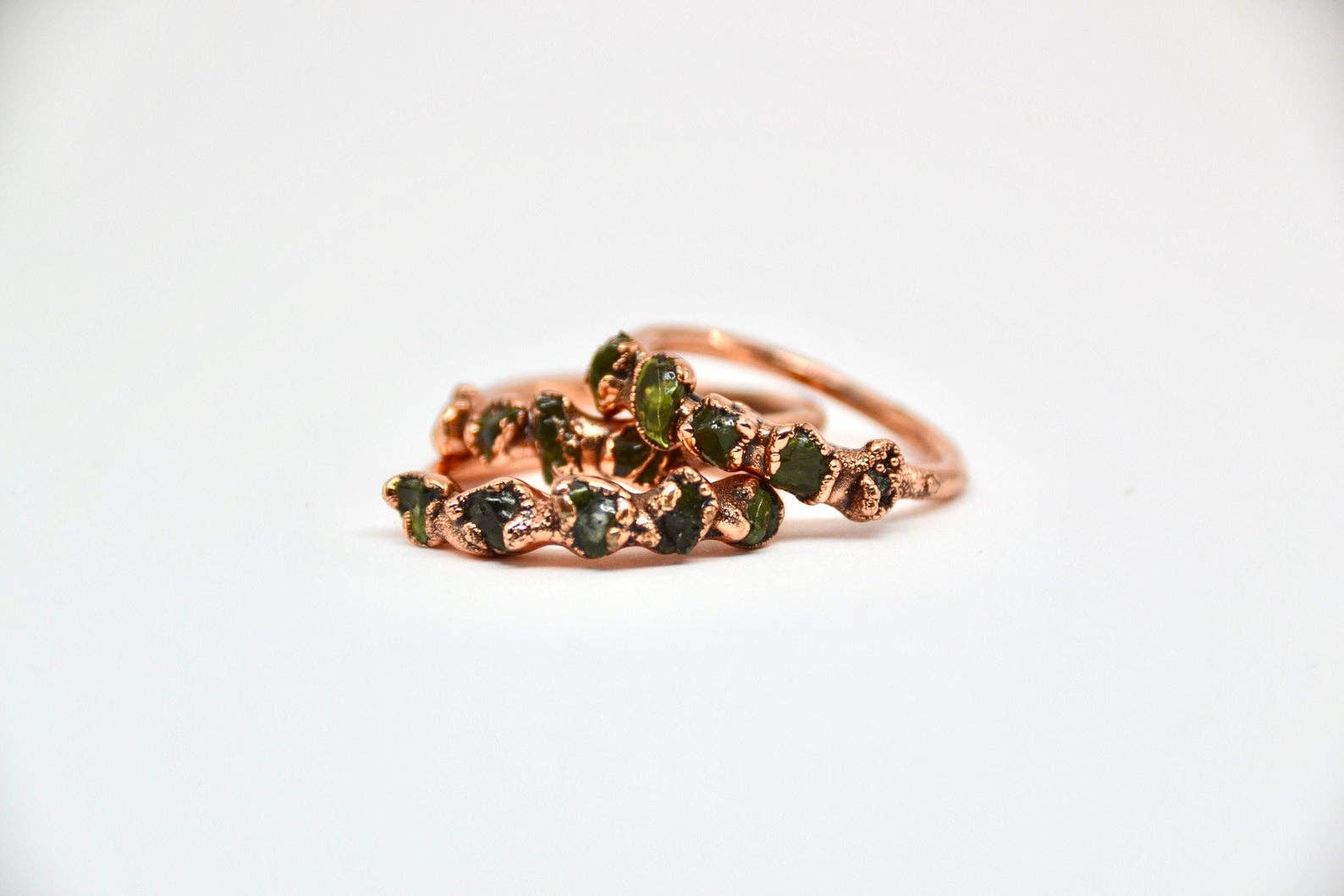 Daddy Daughter Jewelry - Wholesale Multi-Stone Ring - Peridot Multi-Stone Ring | Copper August Birthstone