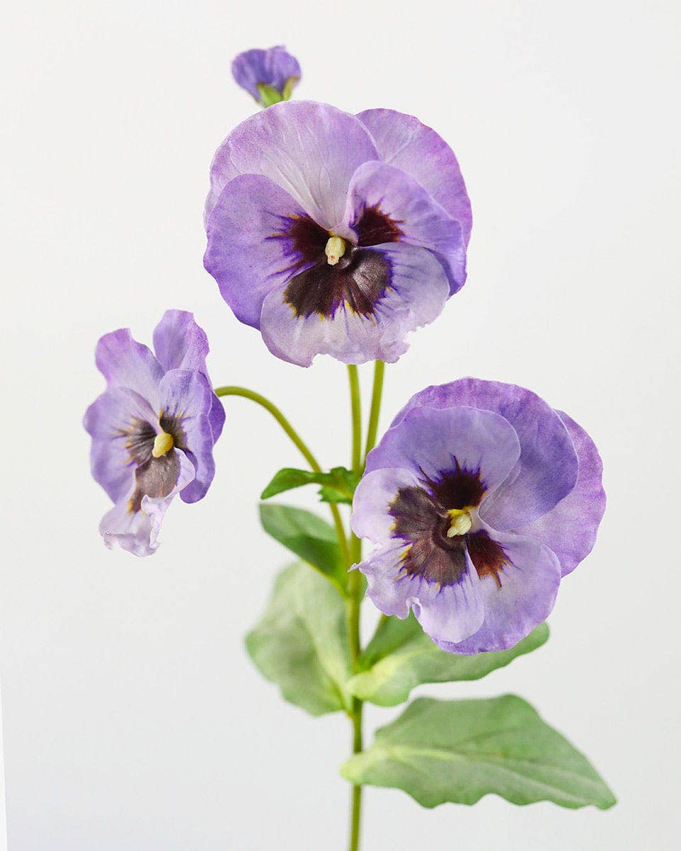 Prestige Botanicals – Großhandel Künstliche Blumen – Lavendelviolette Seidenstiefmütterchen 21"2