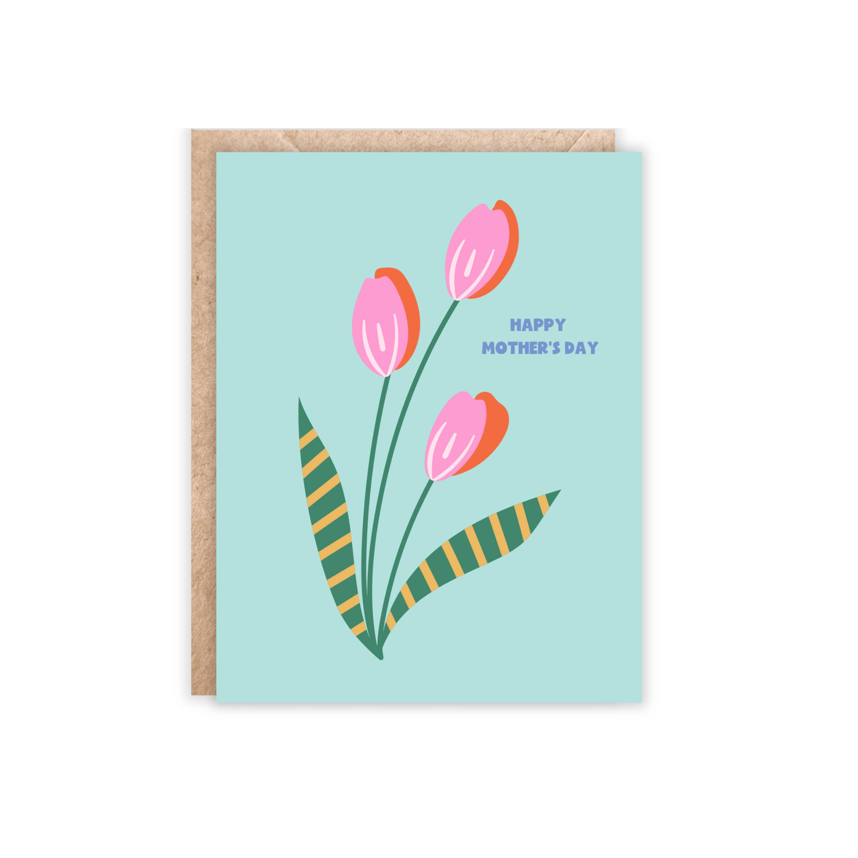 Jolly Rae - Vendita all'ingrosso Biglietti di auguri per la Festa della Mamma - Biglietto per la festa della mamma con tulipani rosa e arancioni