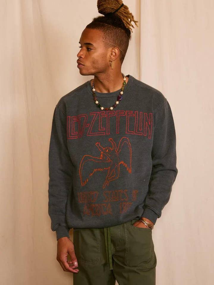 Led Zeppelin USA 1977 Men's Sweatshirt for wholesale by Life Clothing Co
