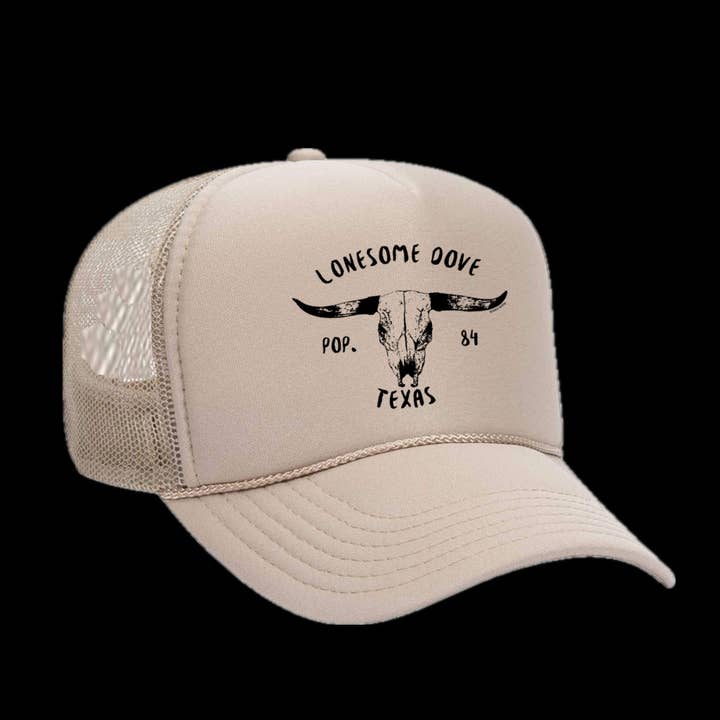 LONESOME DOVE TRUCKER HAT TAN for wholesale by Rodeo Hippie