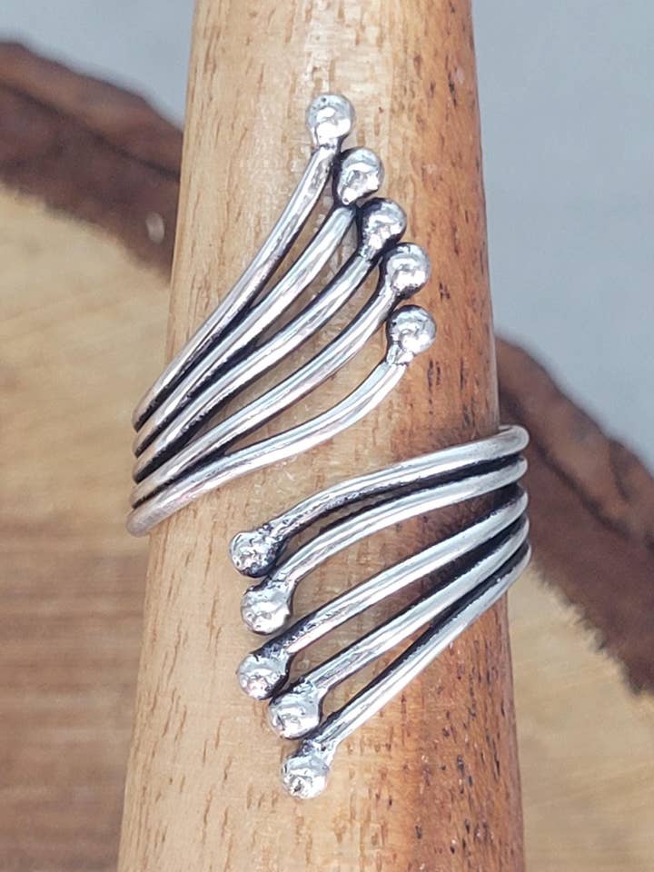 Unique Silver Bohemian Wrap Ring for wholesale by Laboheme
