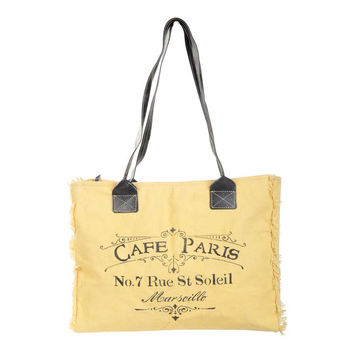 Benjamin International - Wholesale Tote Bag - Women's - Cafe Paris Yellow Tote2