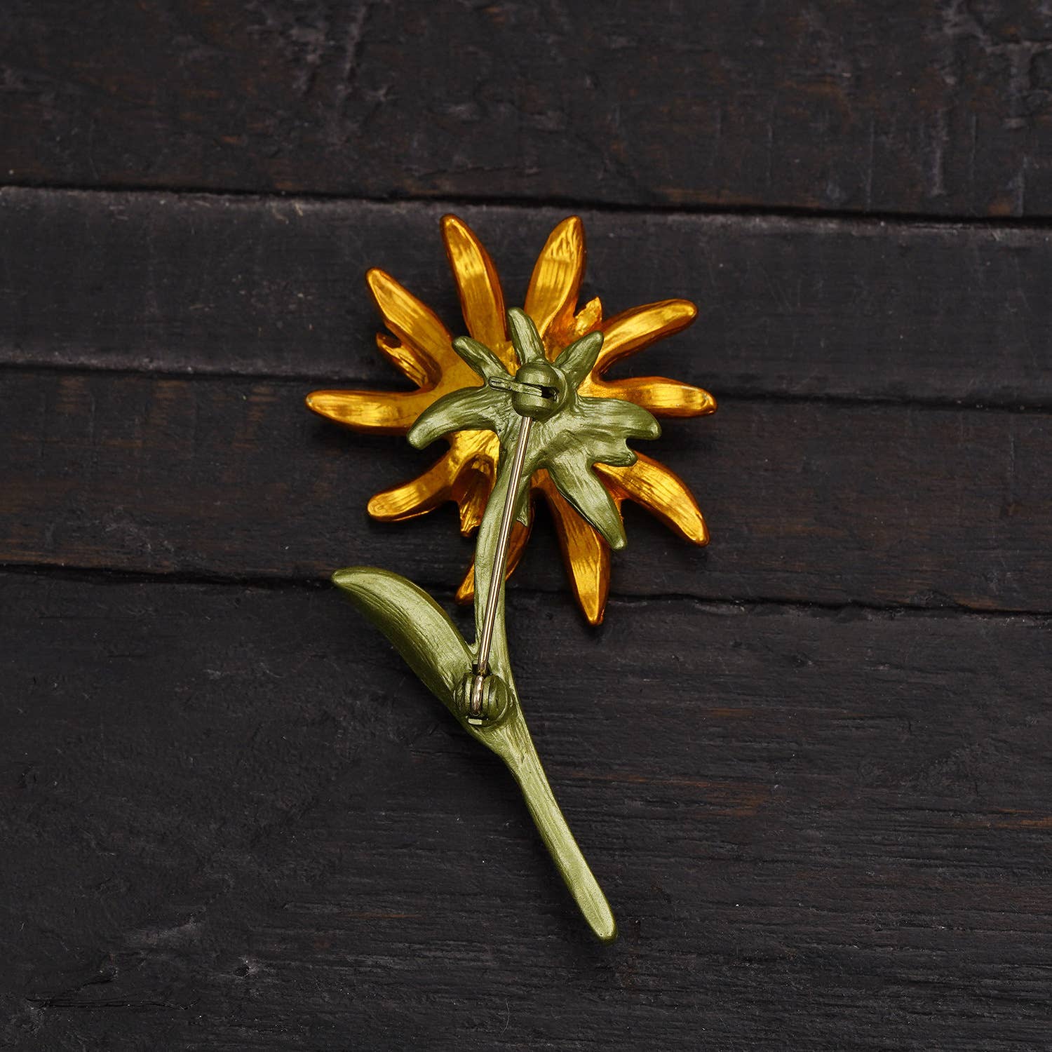 Tourtiwi – alfinete de lapela por atacado – Broche Retro de Girassol, Broche de Flor de Planta em Liga21