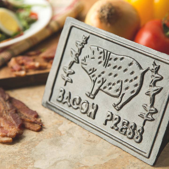 Fox Run Brands - Wholesale Kitchen Tool/Gadget - Fox Run Bacon Press, Cast Iron, 6.75" x 4" x 3"1