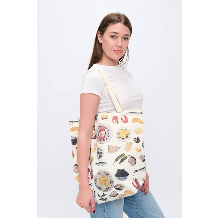 SM WARDROBE - Wholesale Tote Bag - Women's - MEDITERRANEAN DELIGHTS PRINT TOTE BAGS5