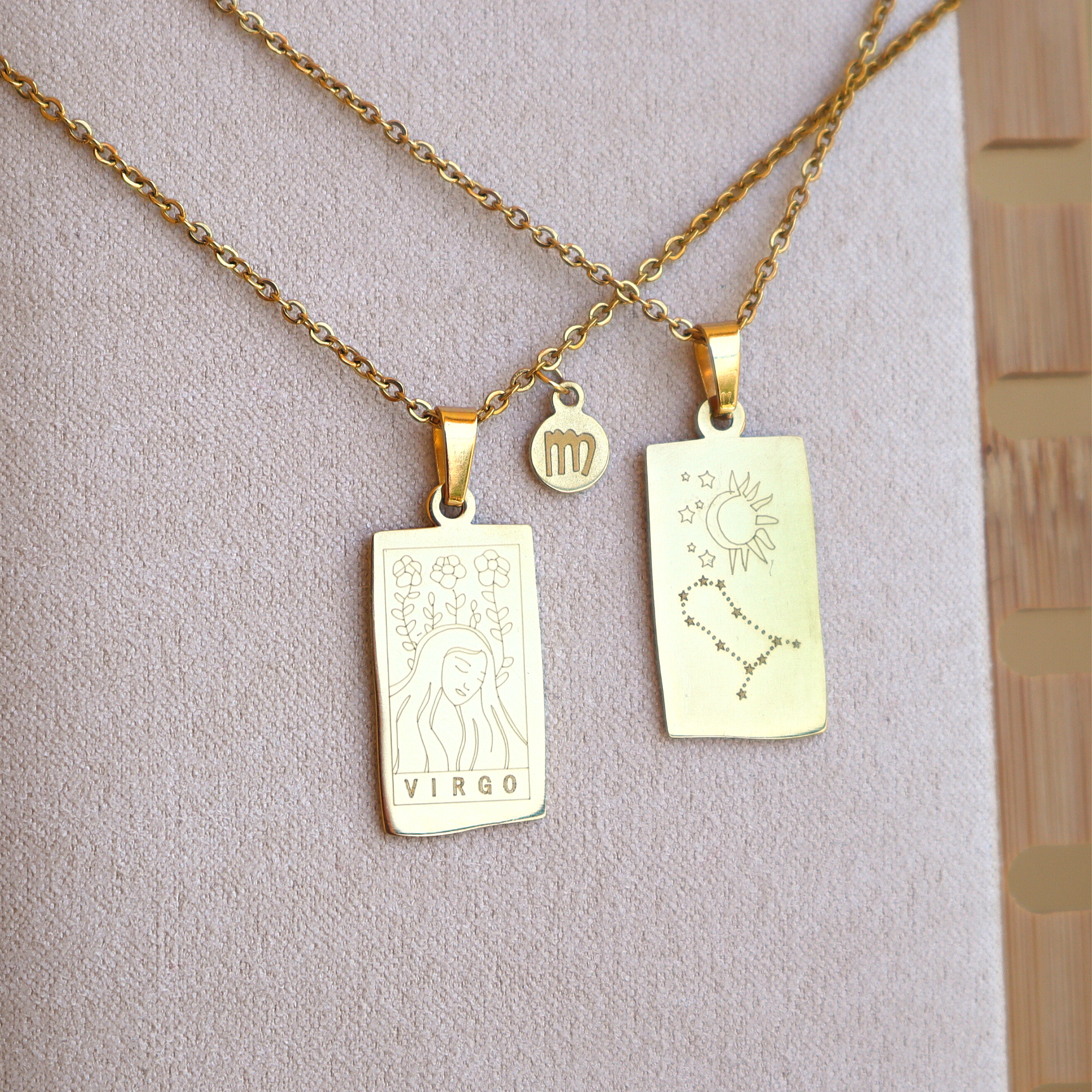 LilAryenne | Jewelry & Suncatchers - Vendita all'ingrosso Collana con ciondolo/pendaglio - Collana zodiacale minimalista in acciaio inox - regalo di astrologia2